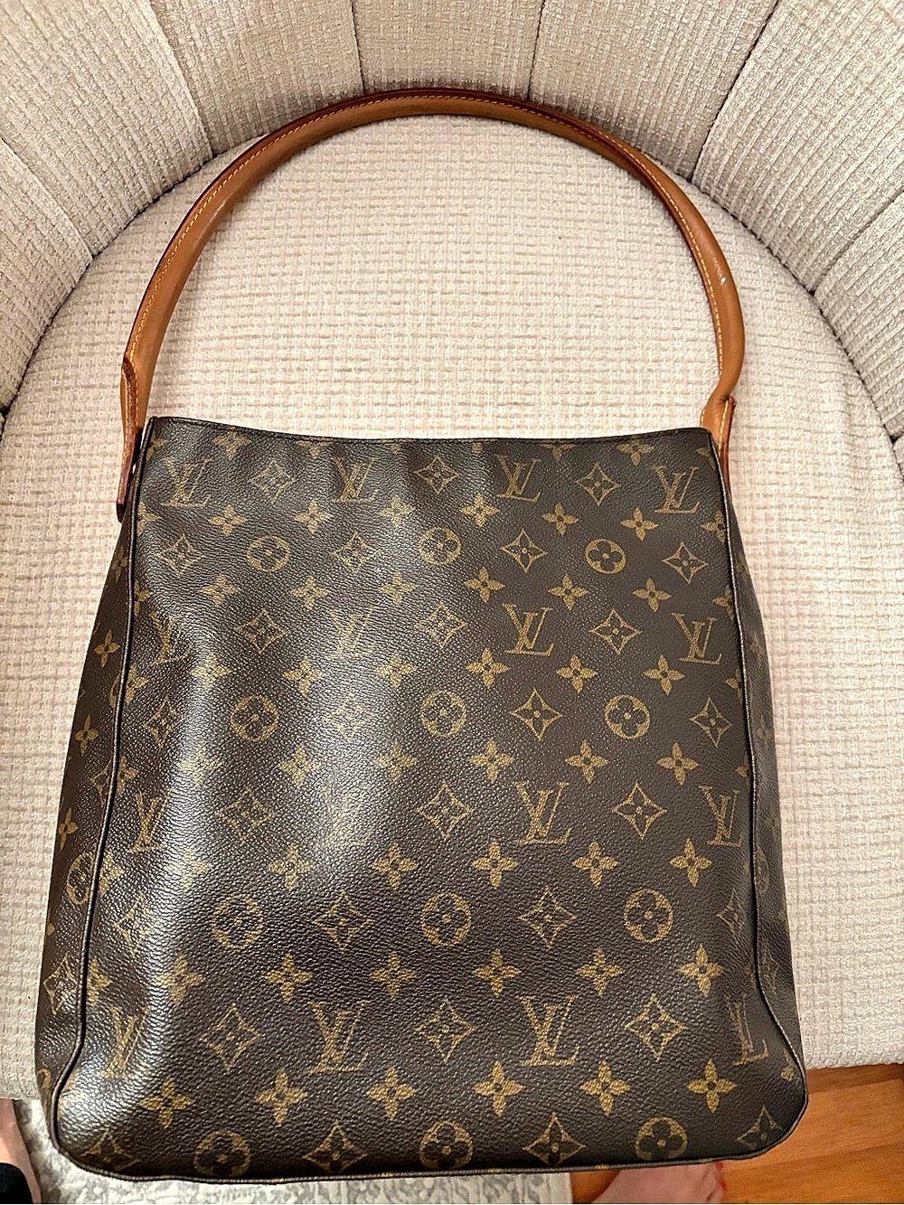 Louis Vuitton Monogram Looping GM Shoulder Bag Brown